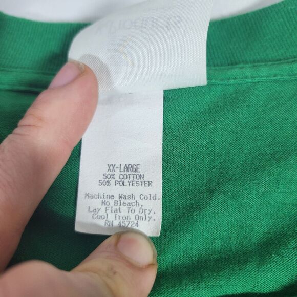 Vtg Men's K-Products Green 2XL John Deere Subtle Hidden Raised Graphic T Shirt - Picture 5 of 8